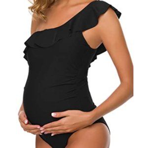 Tempotrek 1pc Maternity One Shoulder Swimsuit